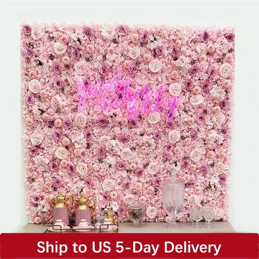 Silk Rose 3D Flower Wall Panel | Wedding & Party Backdrop
