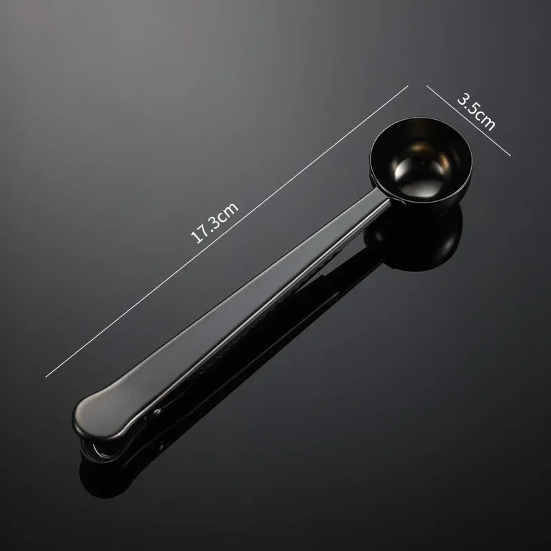 Stainless Steel Coffee Measuring Spoon with Bag Clip