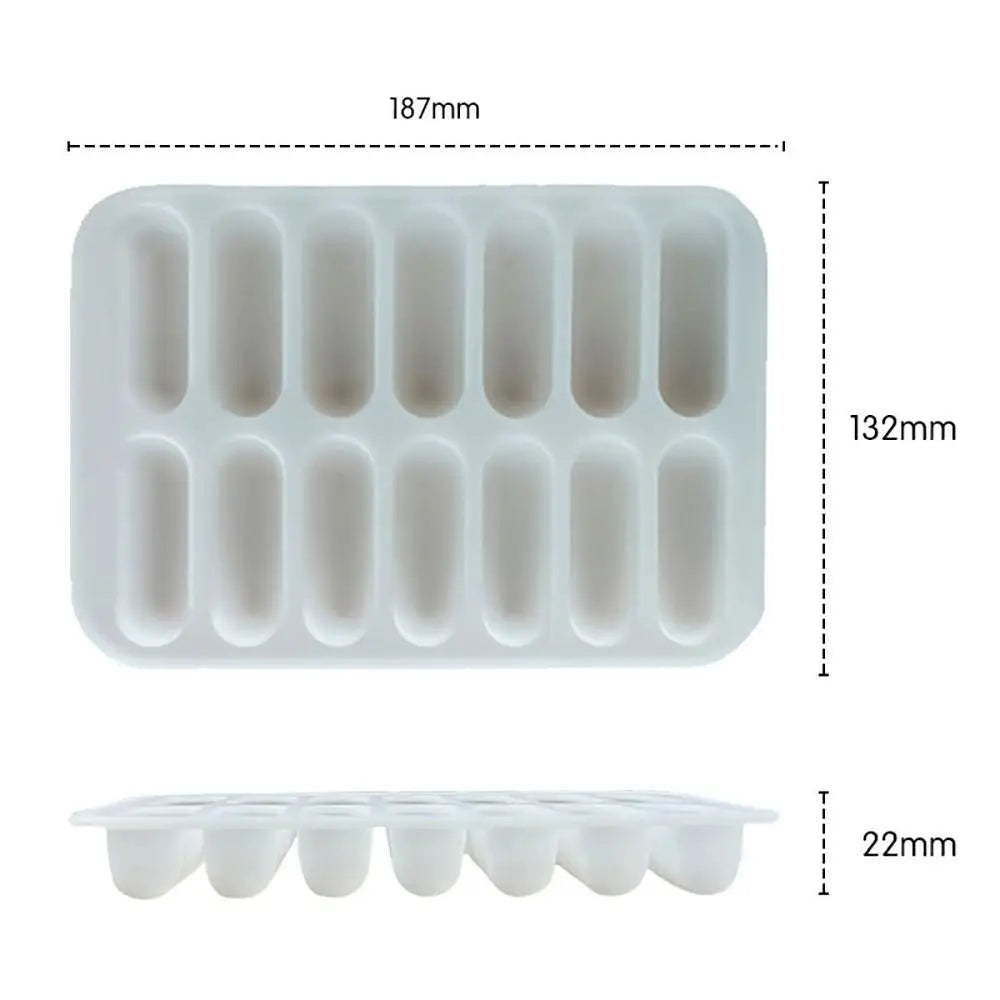 14-Grid Non-Stick Silicone Sausage & Hot Dog Mold with Lid