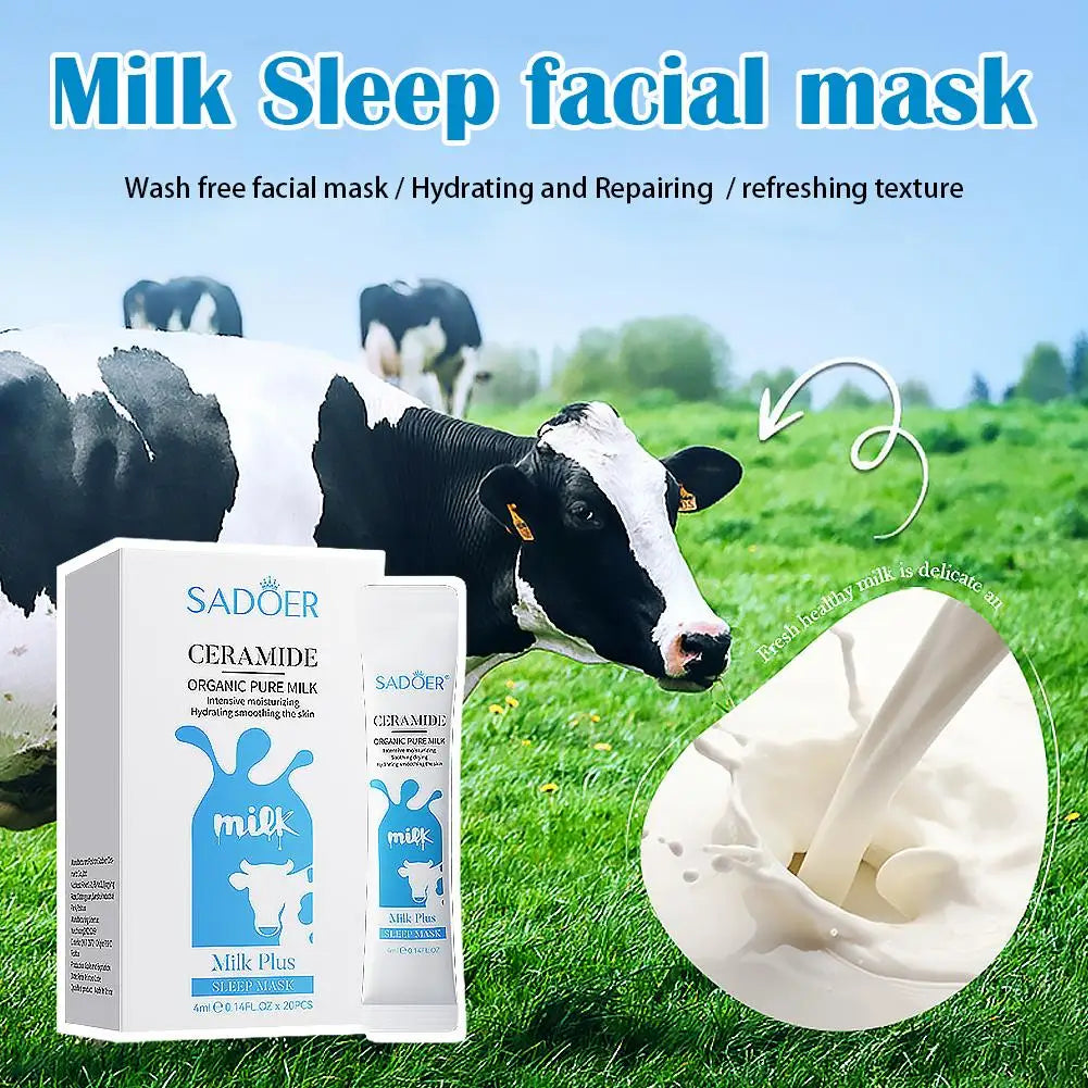 Ceramide Milk Sleep Mask – Overnight Hydration, Barrier Repair & Plumping Facial Treatment Peaceful Pleasures Health and Wellness