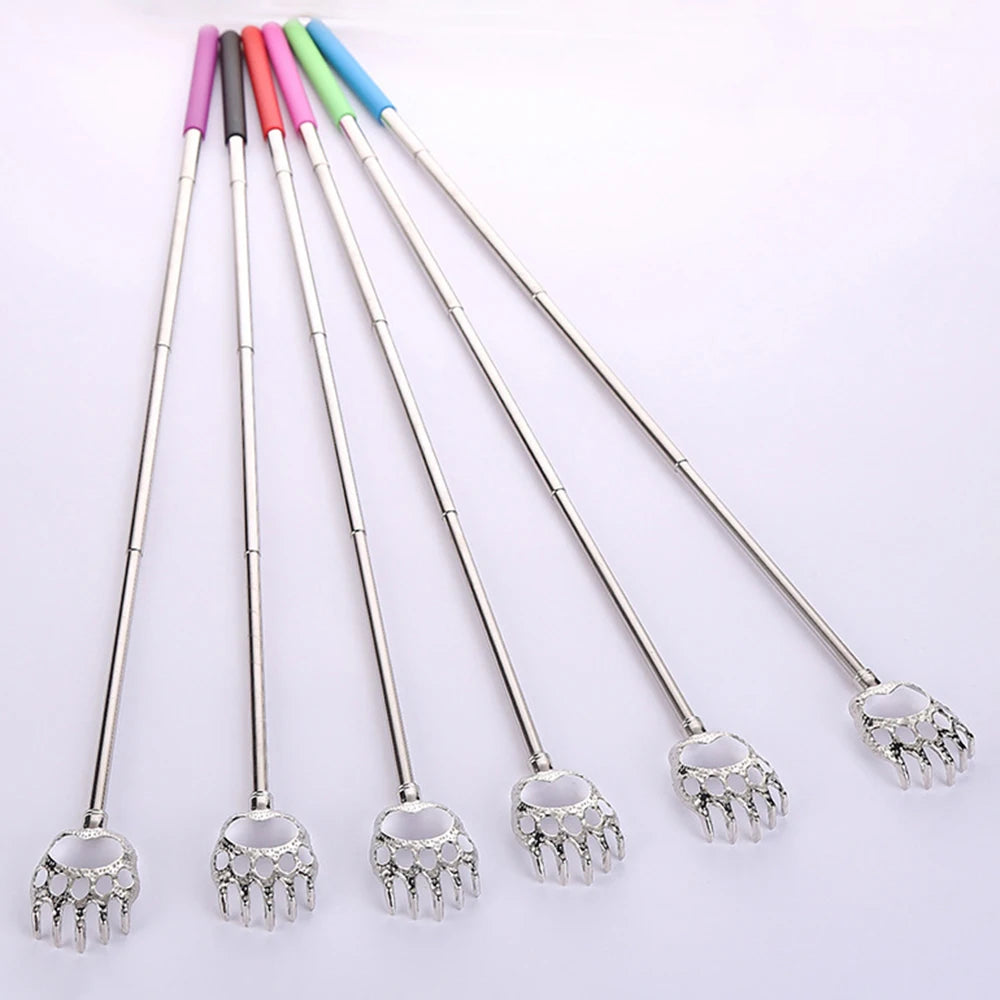 1pcs Bear Claw Stainless Steel Itching Massager No Need For Manual Labor Stainless Steel Retractable Itching Device Peaceful Pleasures Health and Wellness