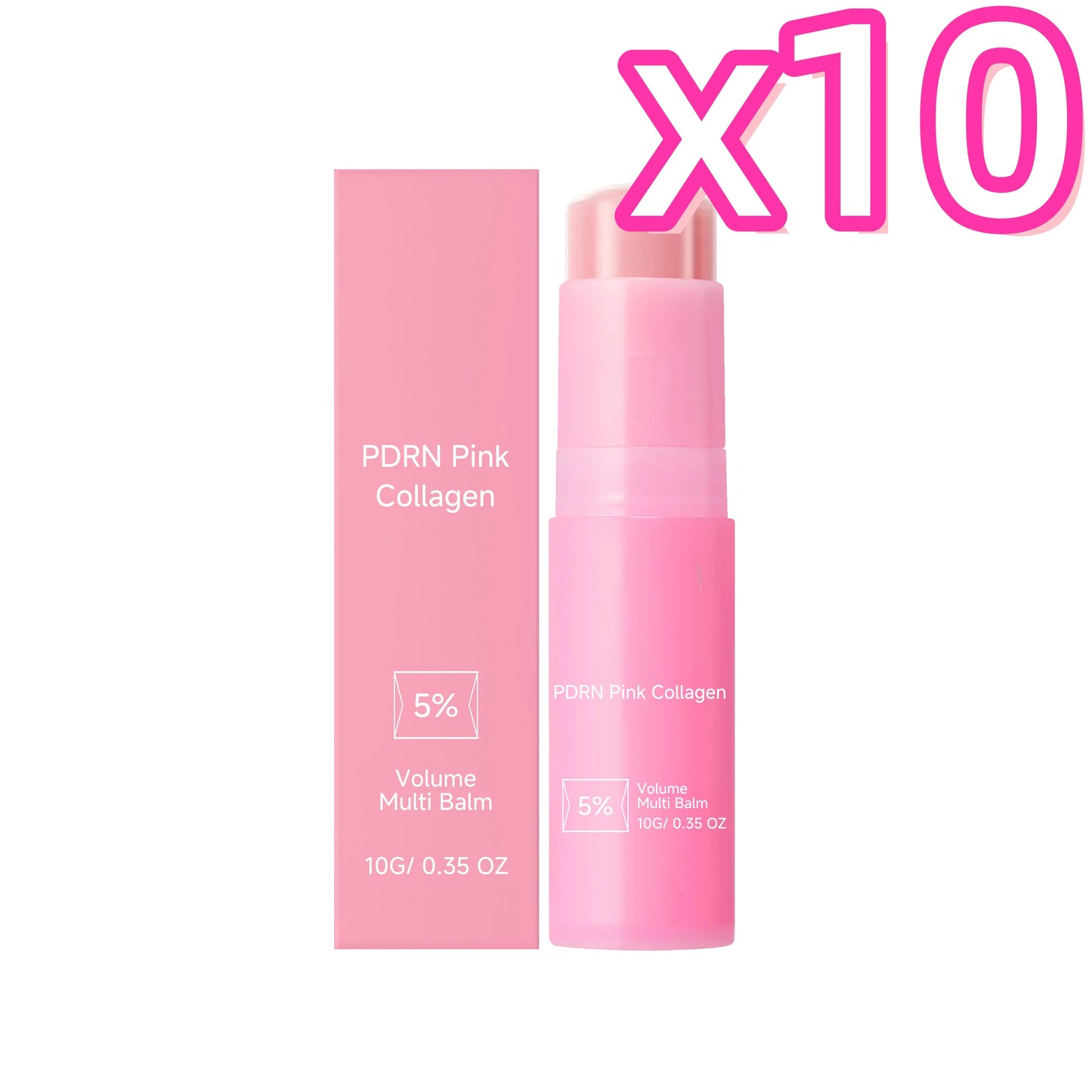 Moisturizing Wrinkle Multi Balm Collagen Multi Balm Stick Improve Skin Dull Boost Radiance Hydrating Lip Face Multi Cream Stick Peaceful Pleasures Health and Wellness 10g Boxed x 10