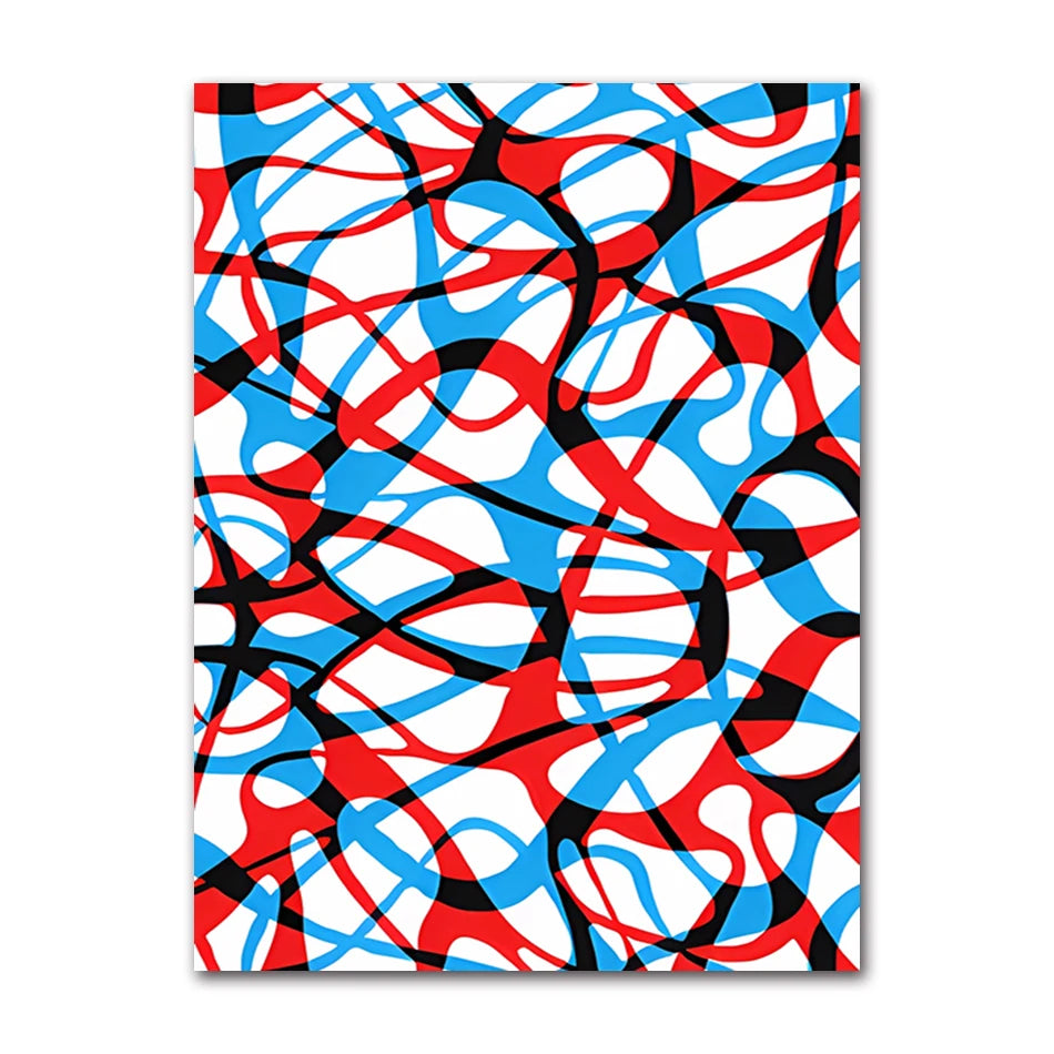Classic Abstract Art Poster, Colorful Line Image Printing Canvas Art Painting, Used for Home Room Decoration Poster, Frameless Peaceful Pleasures Health and Wellness 82139-14 50x70cm Unframed