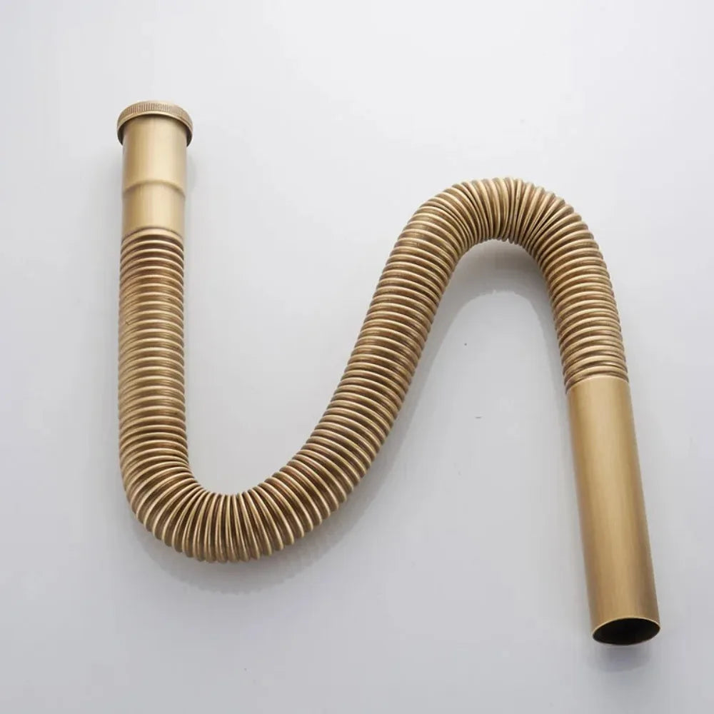 Brass Flexible Sink Drain Siphon Hose – DN30 Basin & Bathtub