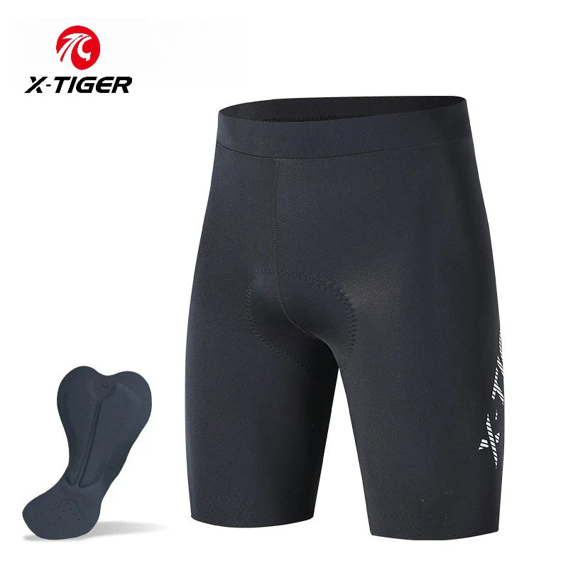 X-TIGER Men's Padded Cycling Shorts – Quick-Dry & UV Protect