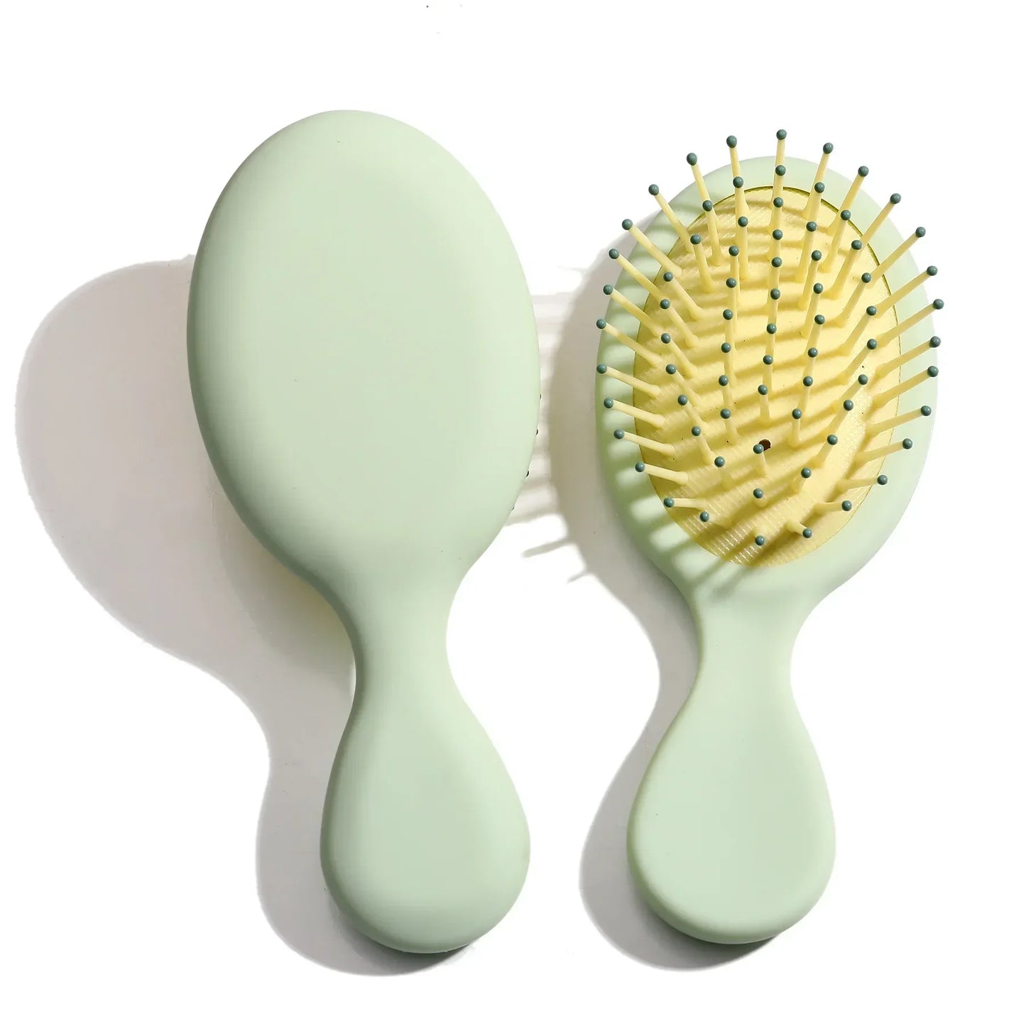 Infant Head Massager Airbag Comb Printing Air Cushion Cartoon Rainbow Pony Hairdressing Peaceful Pleasures Health and Wellness Light Green