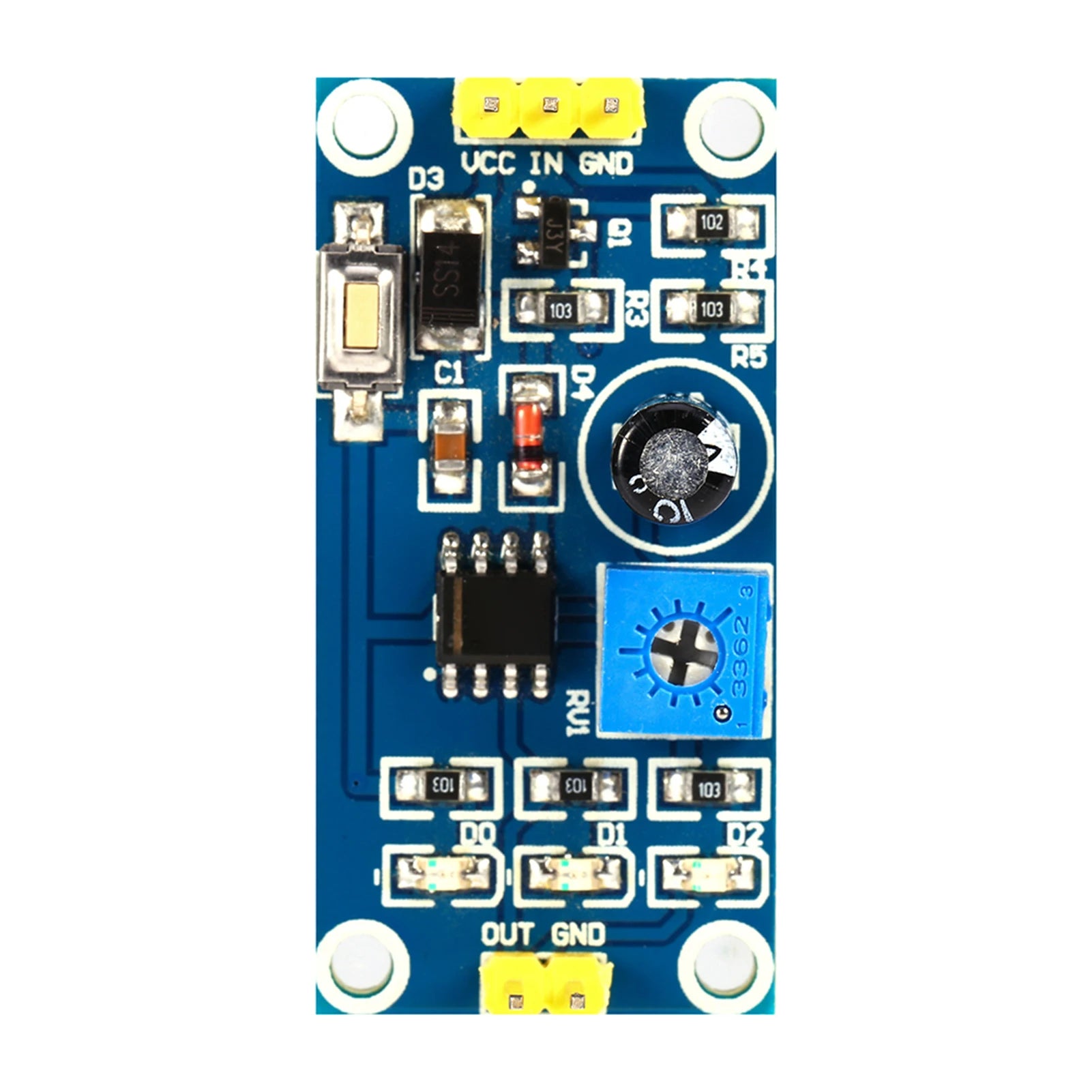0-120s Delay Relay 5-12V Timer NE555 Adjustable Module On Board Test Button Delay Module NE555 Pulse Module Peaceful Pleasures Health and Wellness Default Title