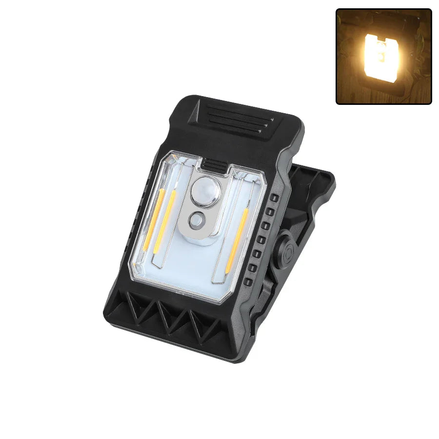 Solar Clip LED Light – 4 Modes, PIR Sensor, IP65, USB Charge