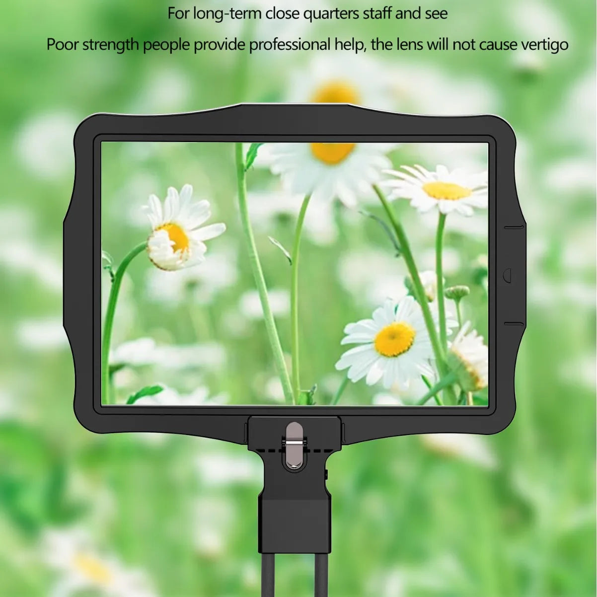 Reading Magnifying Glass with Switchable Horizontal and Vertical Screens, Detachable Rechargeable Vision Aid Peaceful Pleasures Health and Wellness