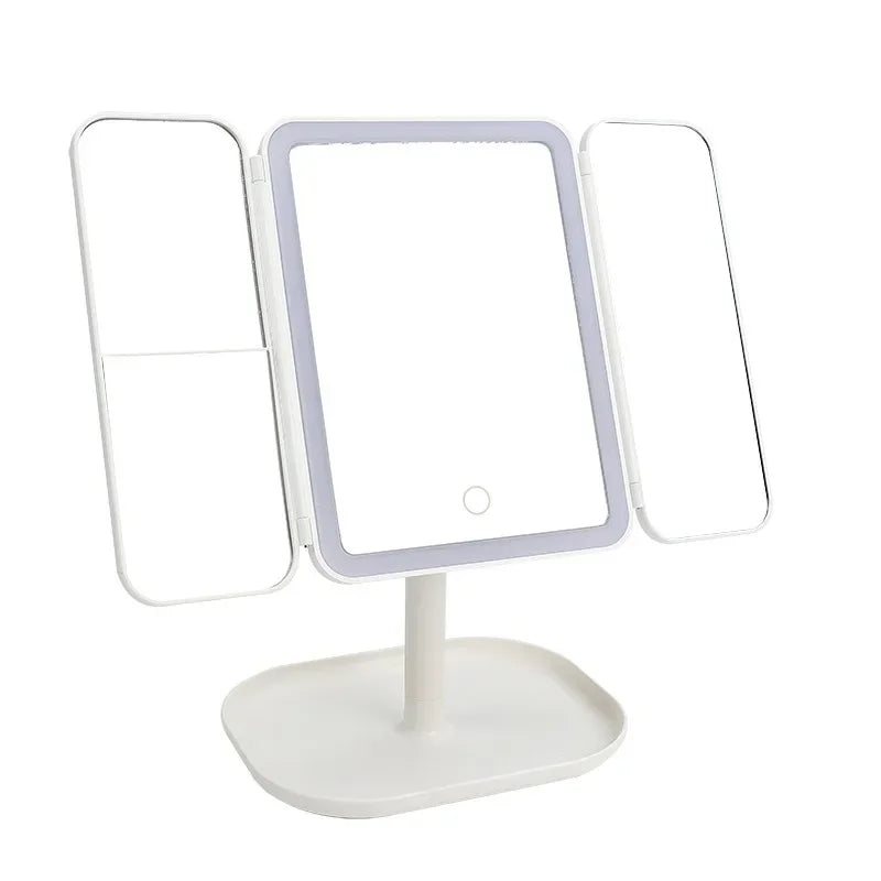 Trifold LED Makeup Mirror with Smart Fill Light | Vanity Mirror