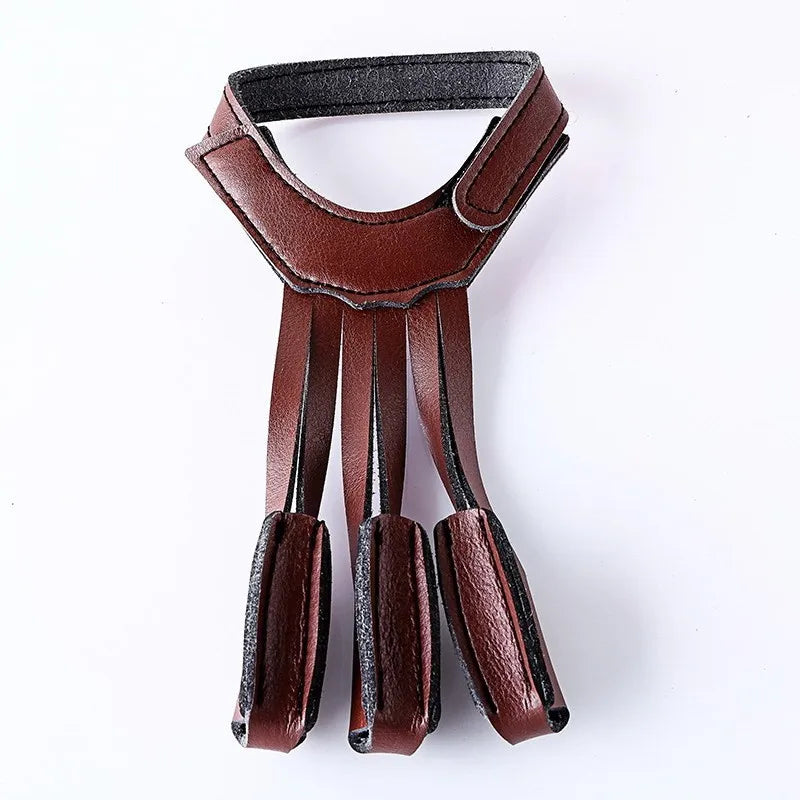 Archery Finger Guard Cowhide Three Glove Shooting Protection Wear