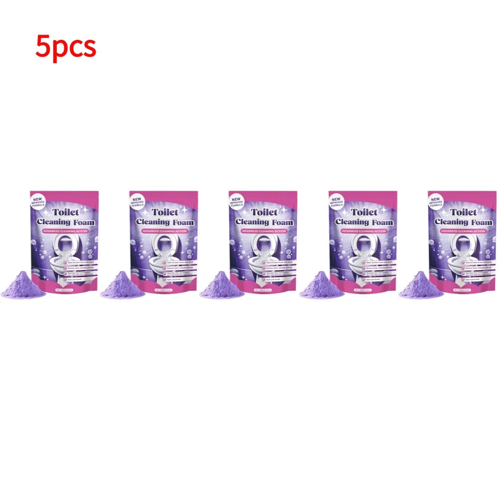 Efficient Toilet Bowl Cleaner Powder Foam for Deep Cleaning Peaceful Pleasures Health and Wellness 5pcs