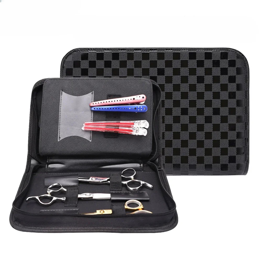 Professinal Scissors Bag Barber Hair Salon Scissor Case PU Leather Haircut Storage Hairdresser Styling Tools Accessories Peaceful Pleasures Health and Wellness