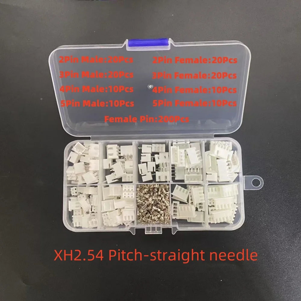 1Box JST SH1.0/1.25mm/PH 2.0/SM/SYP/XH 2.54mm/KF2510/VH 3.96mm Pitch Terminal Kit Male Female Housing Pin Header JST Connector Peaceful Pleasures Health and Wellness XH 2.54mm