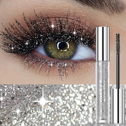 QIBEST 3 Colors Glitter Mascara Long Lasting Quick Dry Curling Extension Eyelashes Colorful Shiny Mascara Eyes Cosmetics Rimel Peaceful Pleasures Health and Wellness