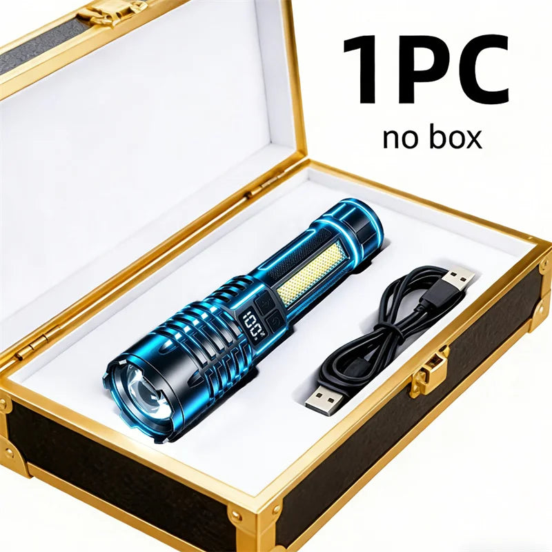 Mikenoon Rechargeable LED Flashlight with COB Side Light
