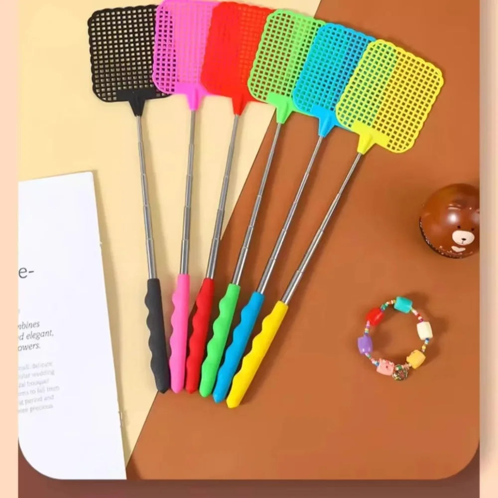 Fly Swatters Telescopic Extendable Prevent Pest Mosquito Garden Adjustable Flapper Trap Retractable Tool Swatter Supplies Peaceful Pleasures Health and Wellness