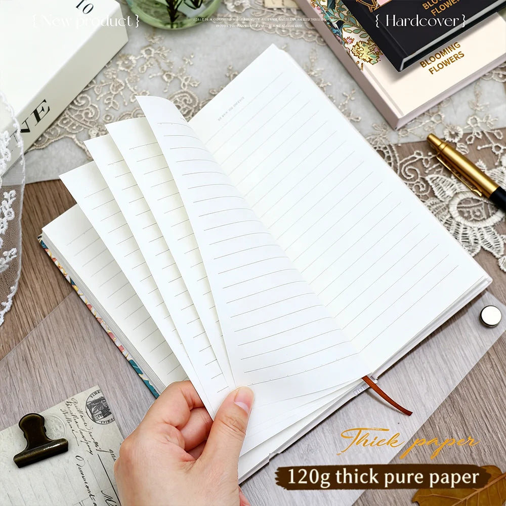 Horizontal Hardcover Notebook Thickened Paper High-end Stationery