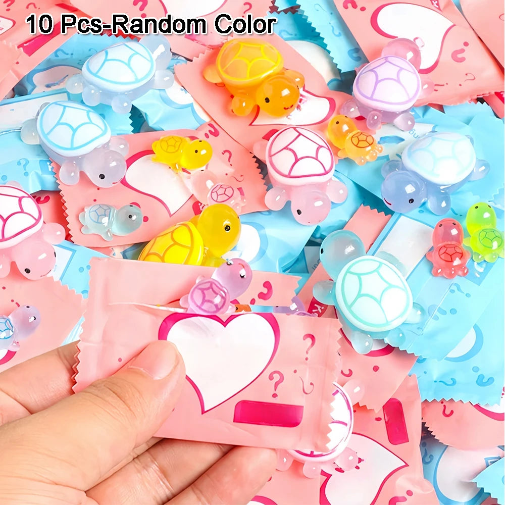 Mini Glow-in-the-Dark Resin Turtle Blind Bags 10/20 Pcs
