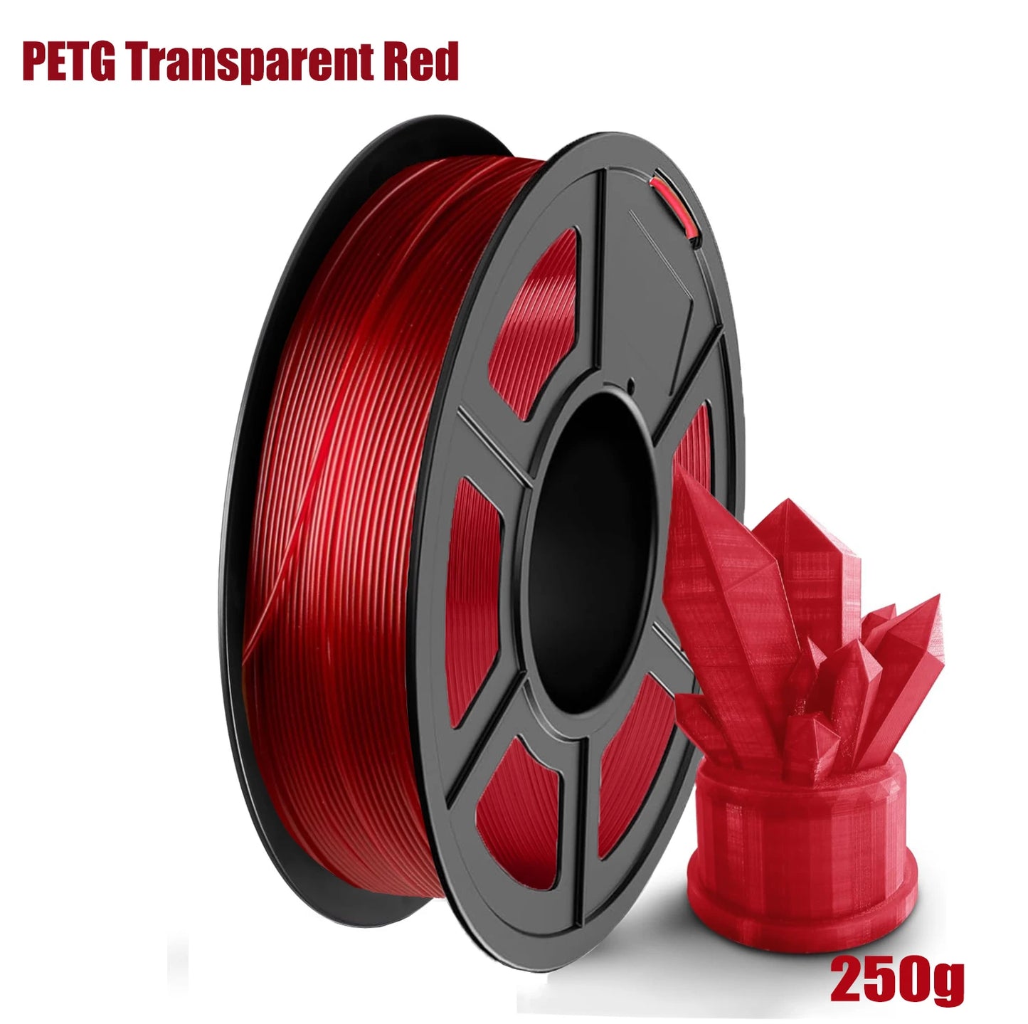 DINGSUN 3D Transparent PETG Filament 1.75mm ±0.02mm Accuracy