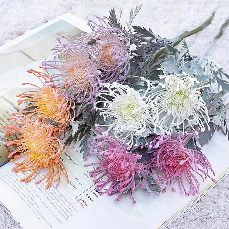 Artificial Pincushion Leucospermum Flowers – Vase & Wedding Décor