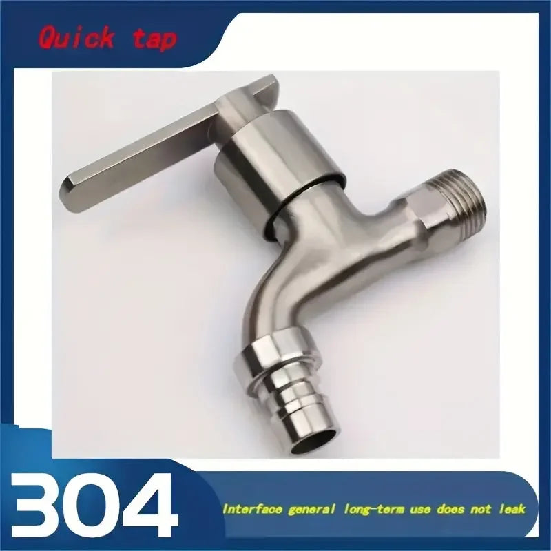 Stainless Steel Dual Outlet Faucet | Ceramic Valve Single Handle
