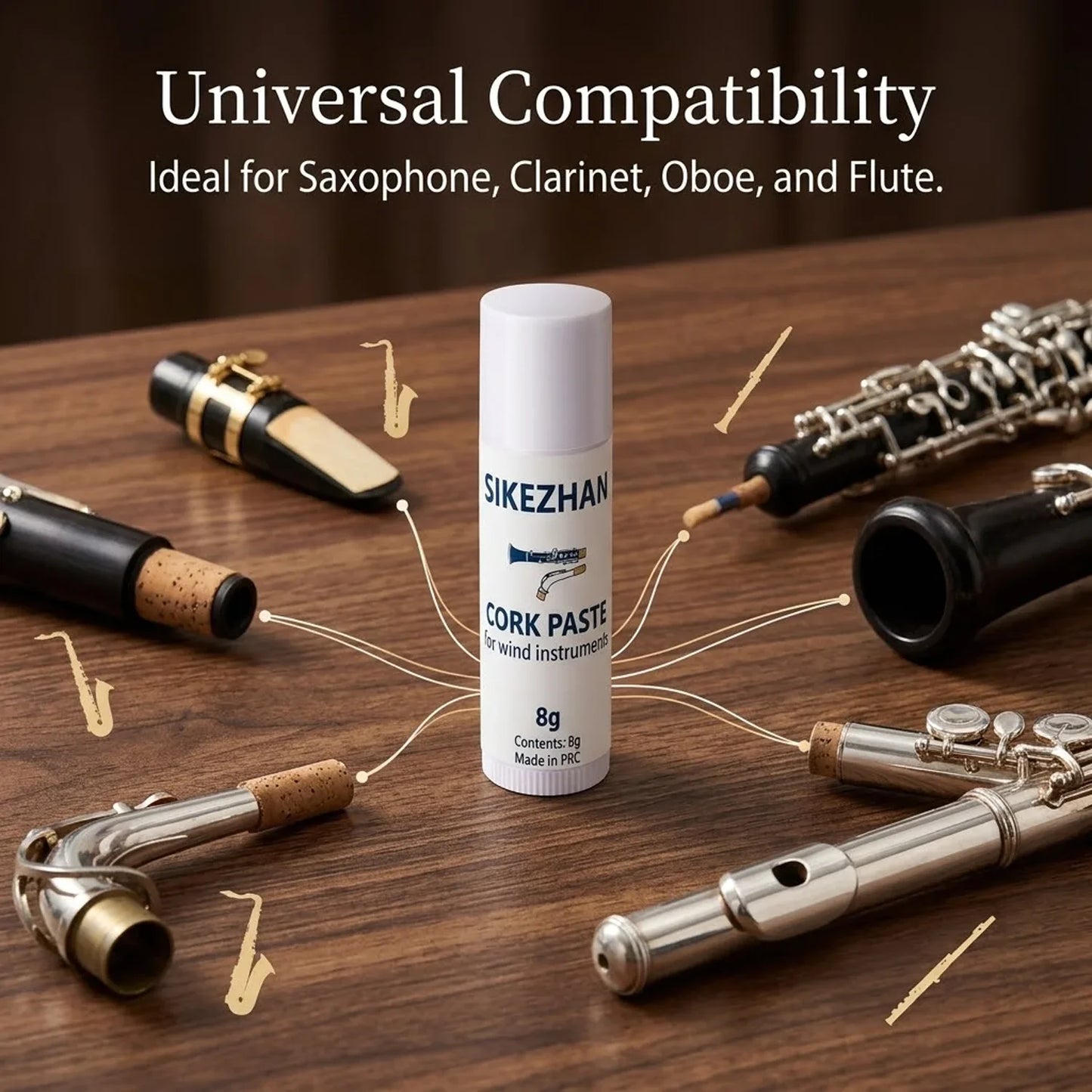 Cork Grease & Care Kit for Brass & Woodwind Instruments