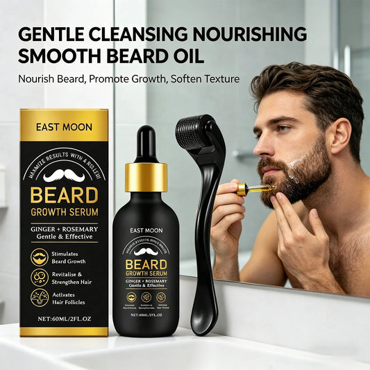 Beard Growth & Thickening Serum Oil 60ml | Men's Grooming Beard Growth Serum Oasis Select Default Title
