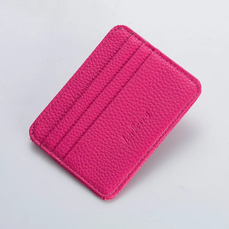 Women Slim Minimalist Wallet Ultra-Thin Wear-resistant Large Capacity Wallet for Money Business Cards Peaceful Pleasures Health and Wellness 6