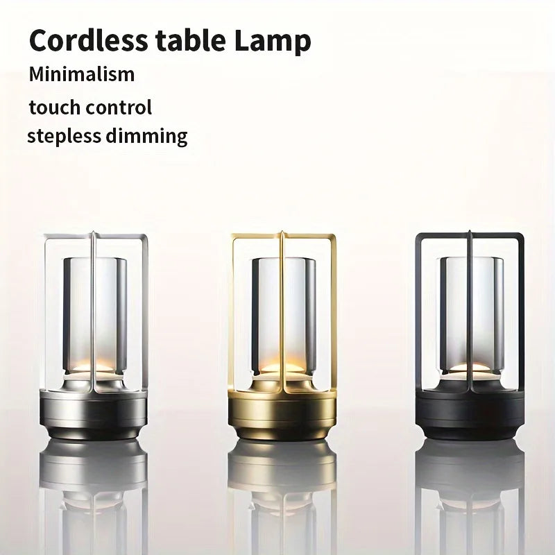 Rechargeable Wireless Table Lamp LED Touch Sensor Desktop Night Light Reading Lamp for Restaurant Hotel Bar Bedroom Decor Light Peaceful Pleasures Health and Wellness