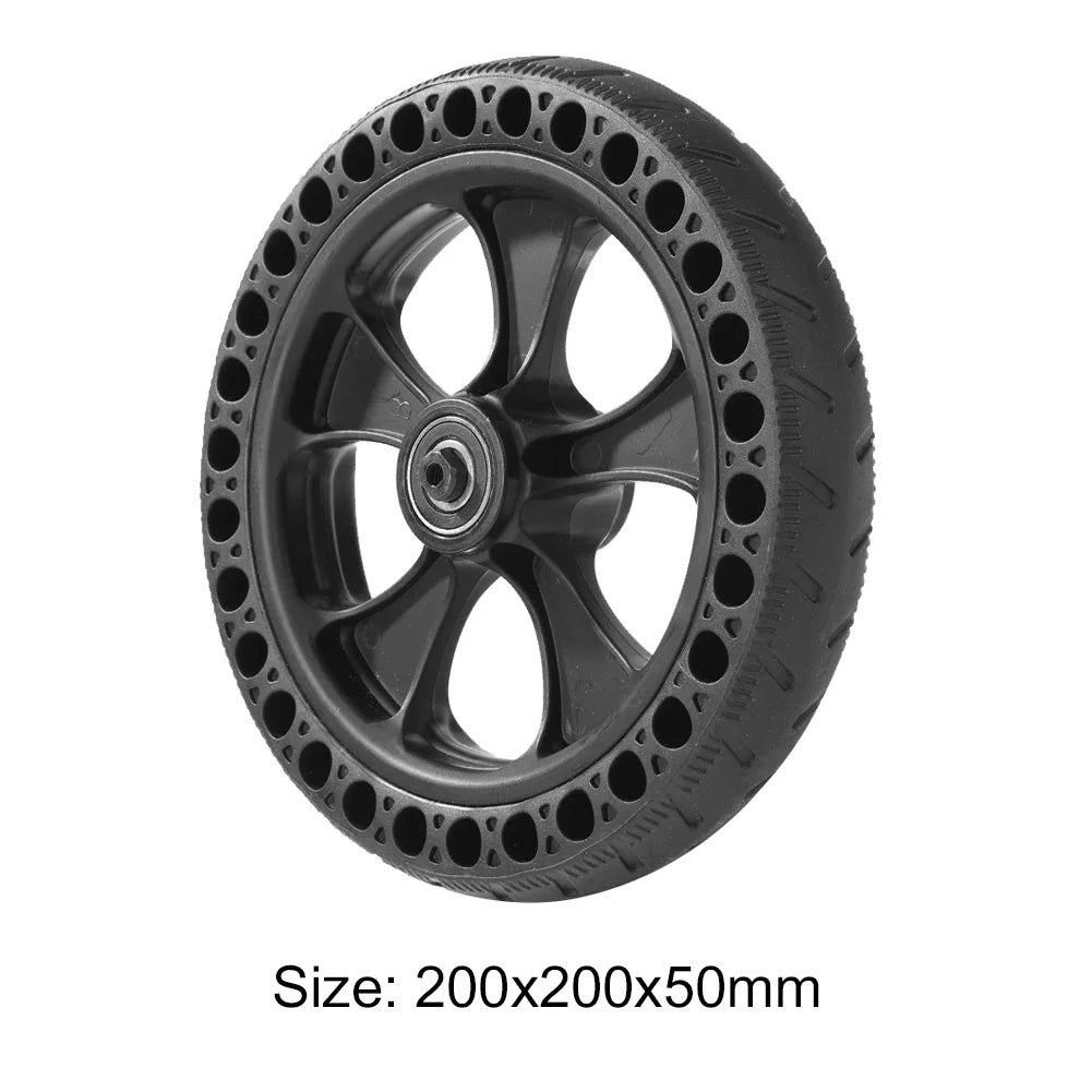 Shock Absorption Scooter Solid Tires with Axle Anti-Skid Hollow Vacuum Tyre Part Peaceful Pleasures Health and Wellness