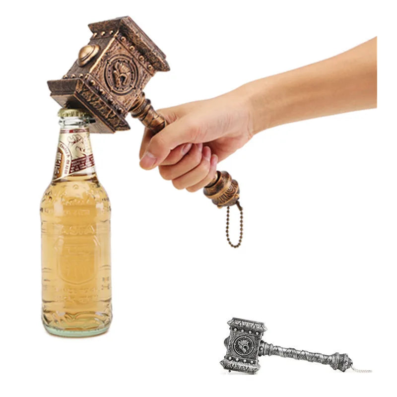 Thor's Hammer Bottle Opener – Novelty Mjolnir Beer Gift Novelty Bottle Opener Peaceful Pleasures Health and Wellness