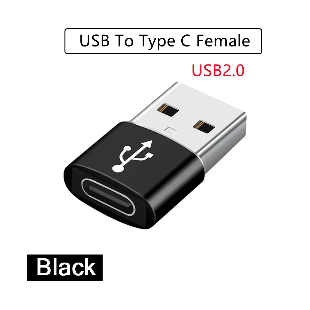 1-8PCS Type C To USB 3.0 OTG Adapter USB C Male To USB Female Converter For Laptop Macbook Samsung Xiaomi USB C OTG Connector Peaceful Pleasures Health and Wellness USB-Type C Black