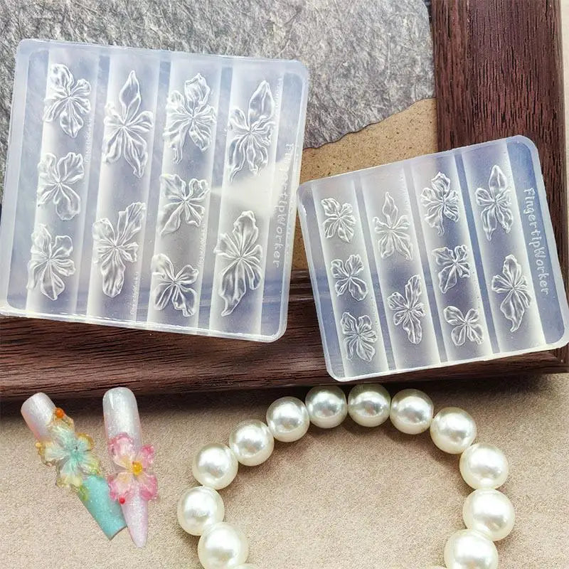 3D Flower Silicone Nail Mold | DIY Resin Casting Nail Art