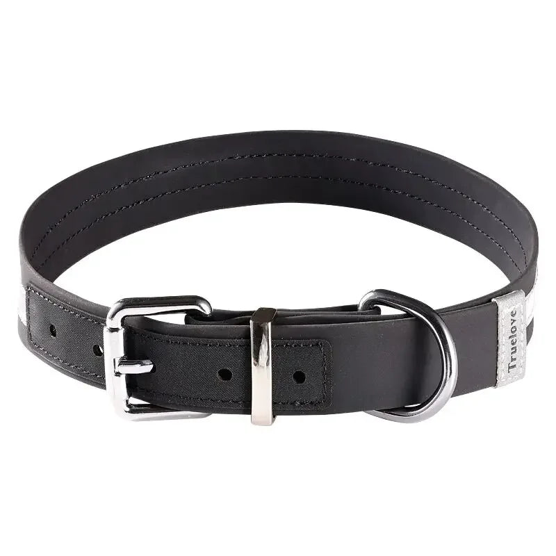 Truelove Reflective Dog Collar – Waterproof & Adjustable TLC5521 Peaceful Pleasures Health and Wellness Black L-neck-(47-55cm) China Mainland