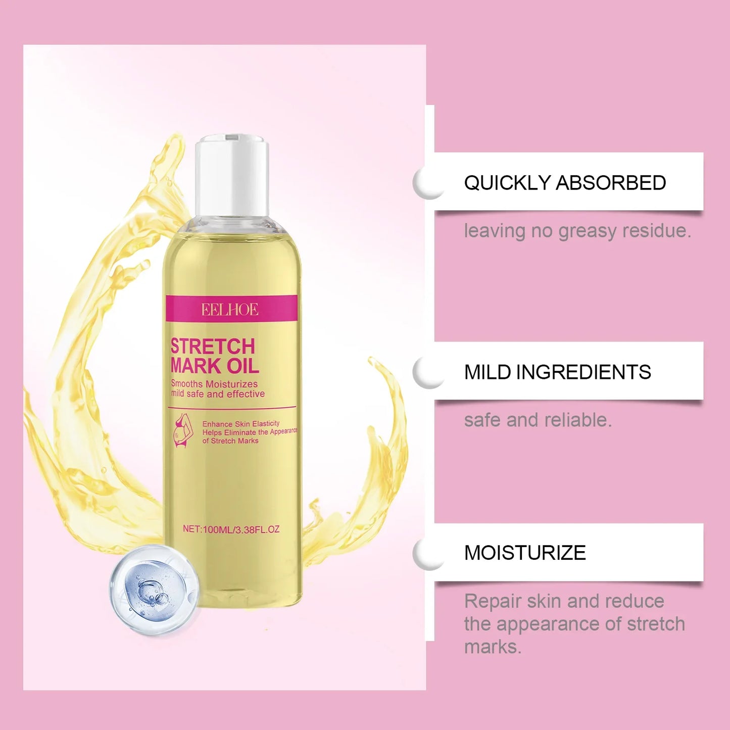EELHOE Vitamin E Body Oil – Stretch Marks & Skin Care 100ml