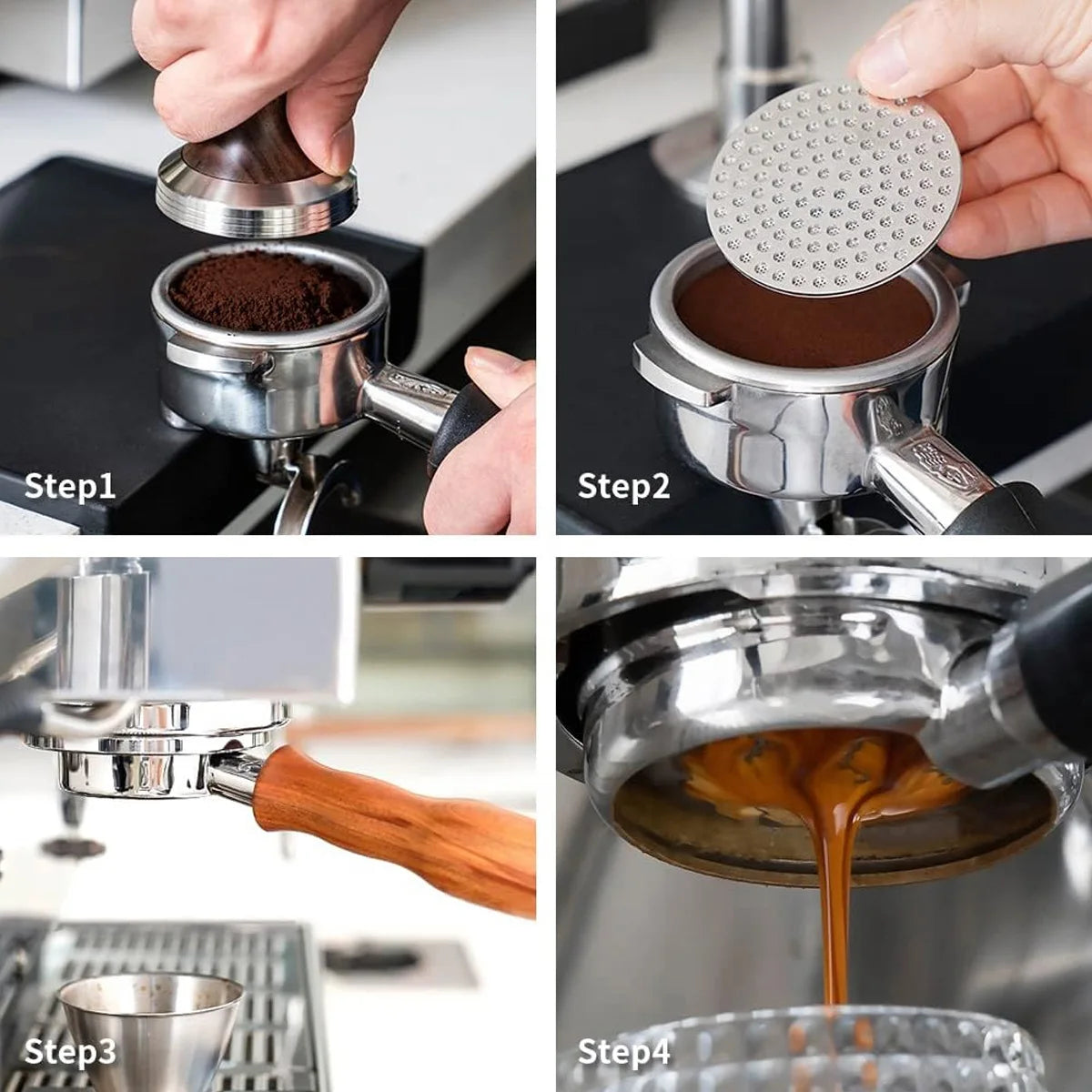 Leeseph 51/53/58 mm Stainless Steel Puck Screen, Reusable, Double Fine Filter for Coffee Machine Espresso Accessories Peaceful Pleasures Health and Wellness