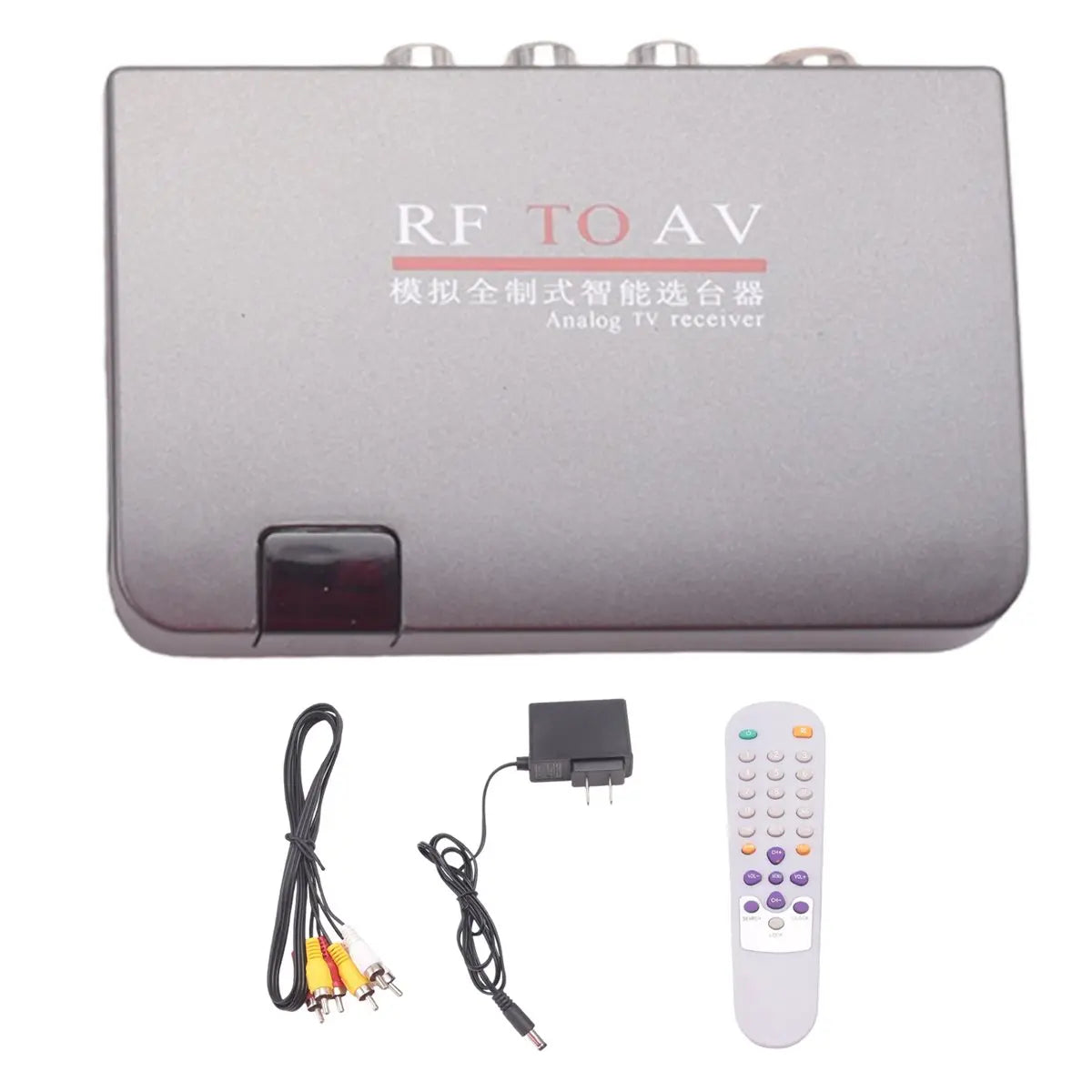 (ABDH) RF to AV Converter,Channel Selector,Booster,Cable TV to Projection TV,Video Port Supports Full System AC110-240V US Plug Peaceful Pleasures Health and Wellness