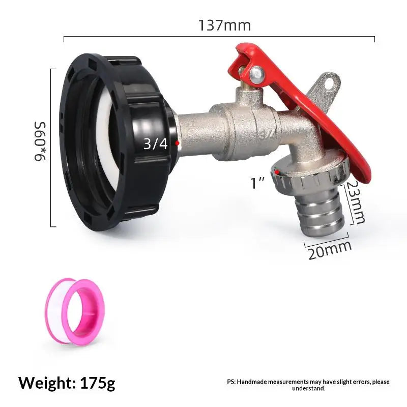 IBC Tank Valve Faucet with Lock – 1/2 Inch Zinc Alloy Tap
