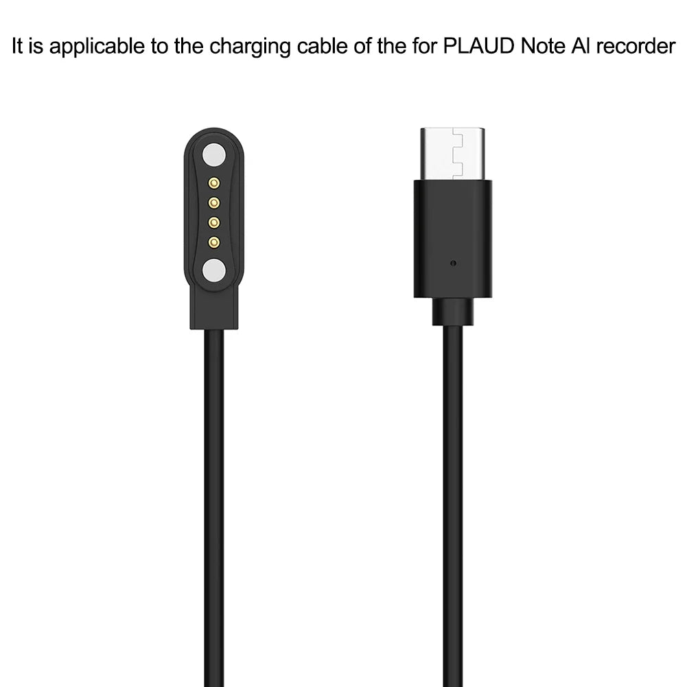Magnetic Charging Cable for PLAUD Note AI Recorder | 4-Pin 1m