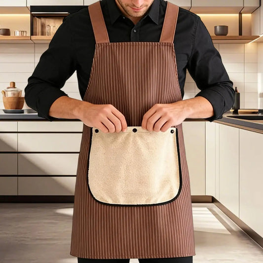Waterproof Cross Back Kitchen Apron with Removable Towel Kitchen Bib Apron Oasis Select