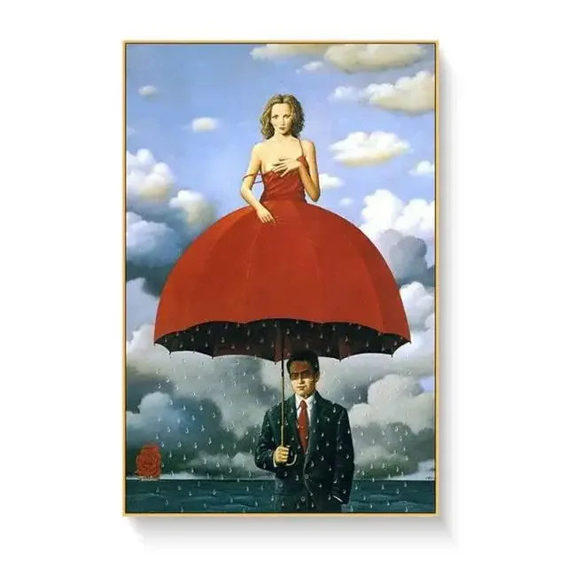 Modern Surrealist Canvas Wall Art Print | Unframed Poster