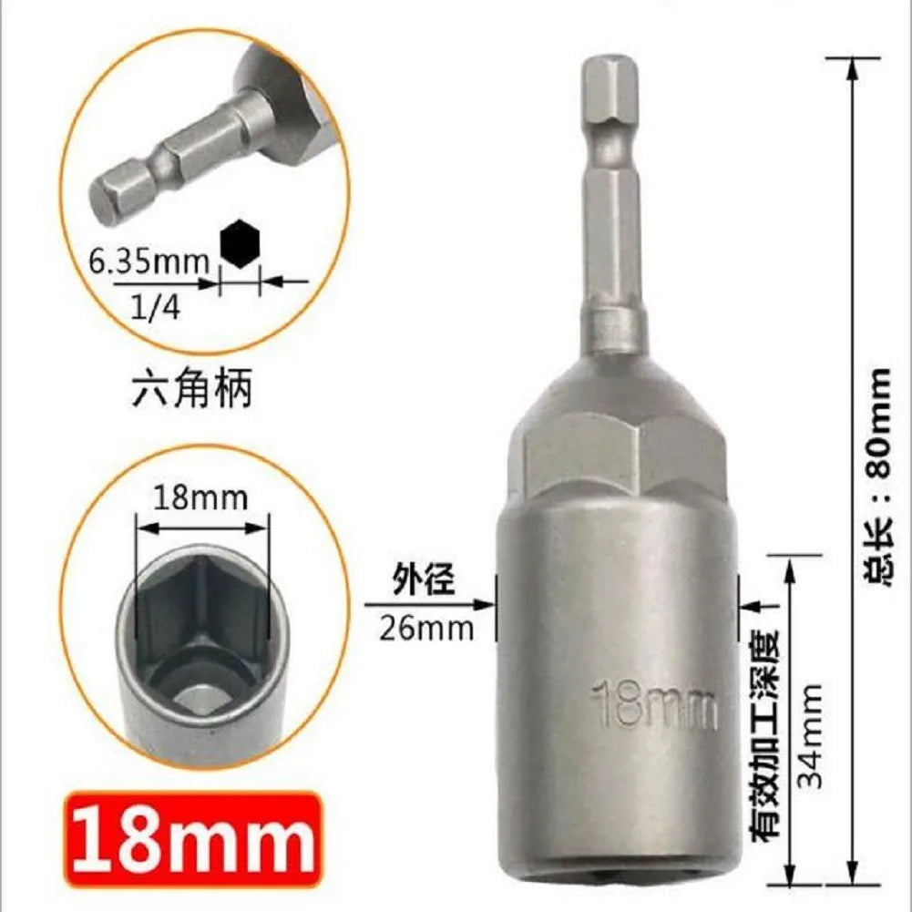 Length 1 Hex Sockets 5 5- Drive Magne Socket Impact Nut Bolt Drill