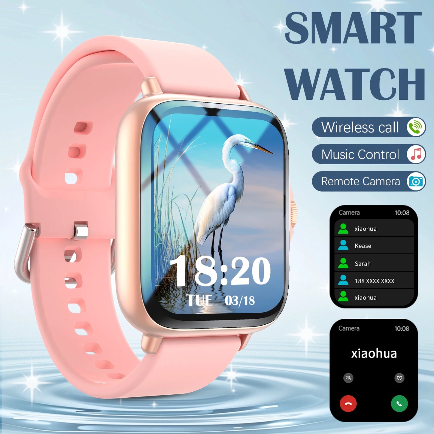 LOMAXFR 1.68" Unisex Smart Watch – Calls, Fitness & Music