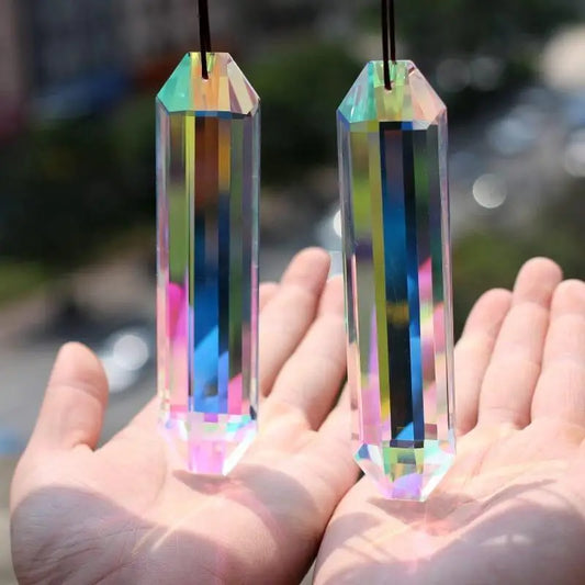 Sun Catcher Crystal Prism Wind Chime Long Pendant Indoor Garden Peaceful Pleasures Health and Wellness