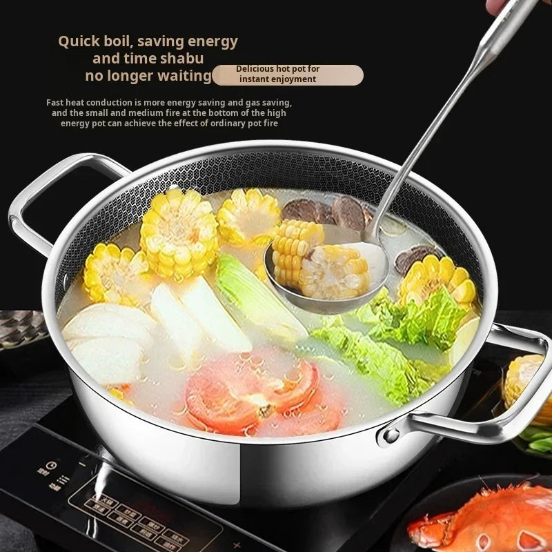 CHANSUNRUN 28cm Honeycomb Nonstick Stainless Steel Frying Pan
