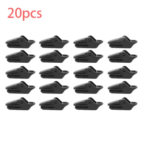 10/20/30Pcs Plastic Tent Tarp Clips Heavy Duty Lock Grip Clamps Canvas Tighten Tools Awning Tarp fixed Clips for Outdoor Camping Peaceful Pleasures Health and Wellness 20pcs