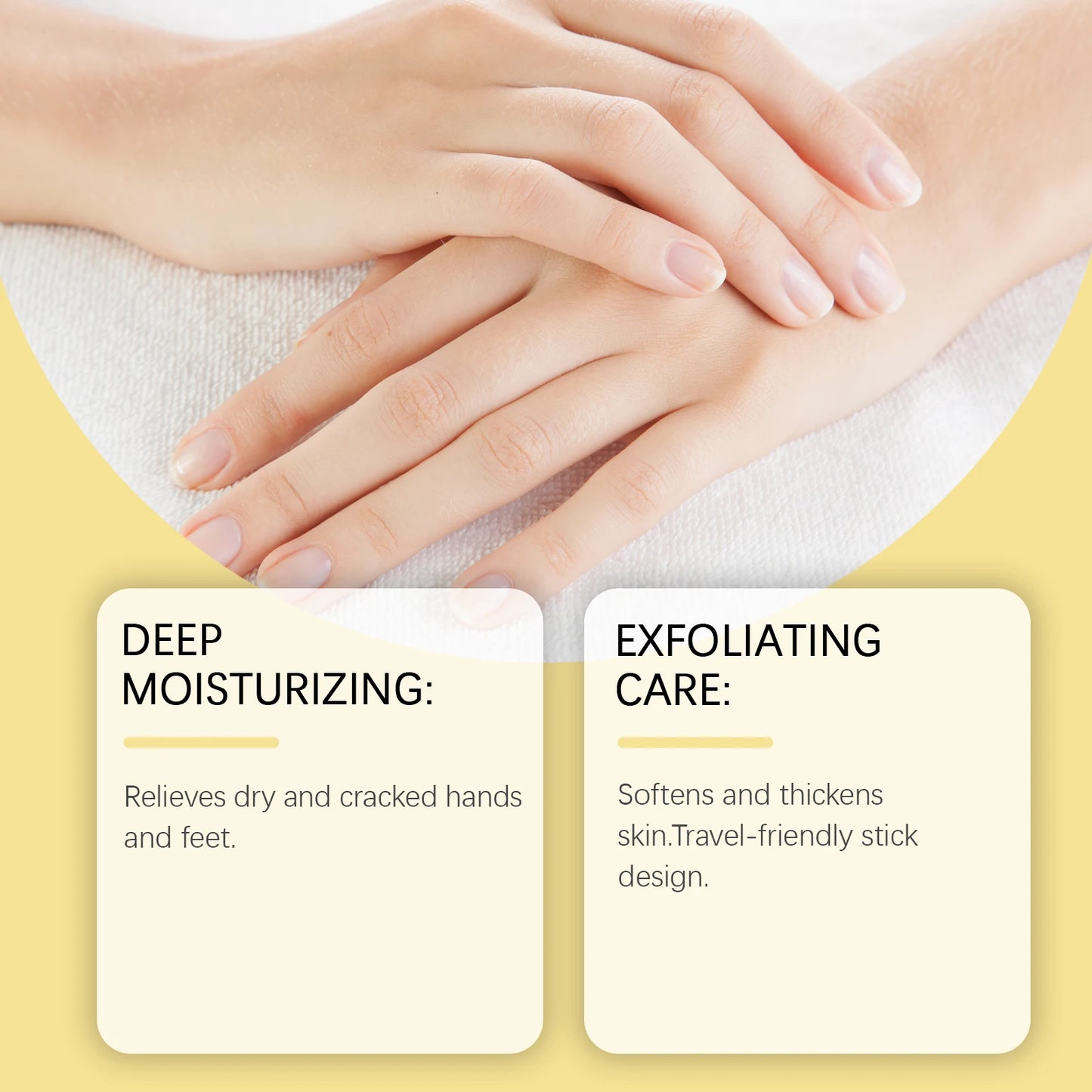 Hand Foot Moisturizing Stick Anti-Cracking Feet Exfoliating Removal Dead Skin Smooth Soft Skin Hand Feet Nourishing Care Balm Peaceful Pleasures Health and Wellness