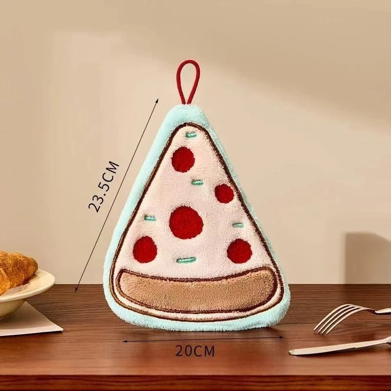 Cute Hanging Hand Towel Absorbent Thickened Kitchen Rag Bathrooms Towel High Appearance Coral Velvet Hand Towel Home Daily Use Peaceful Pleasures Health and Wellness A3
