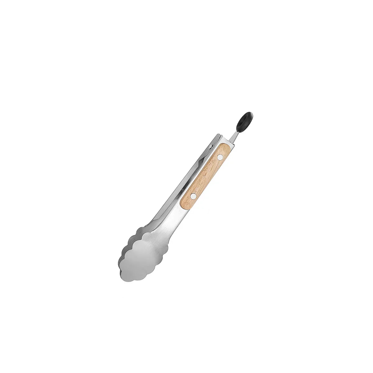Leeseph Stainless Steel Food Tongs, 7-16 Inch Length, Heavy Duty Kitchen Tongs with Wooden Handle for Cooking, Grilling and BBQ Peaceful Pleasures Health and Wellness 21cm